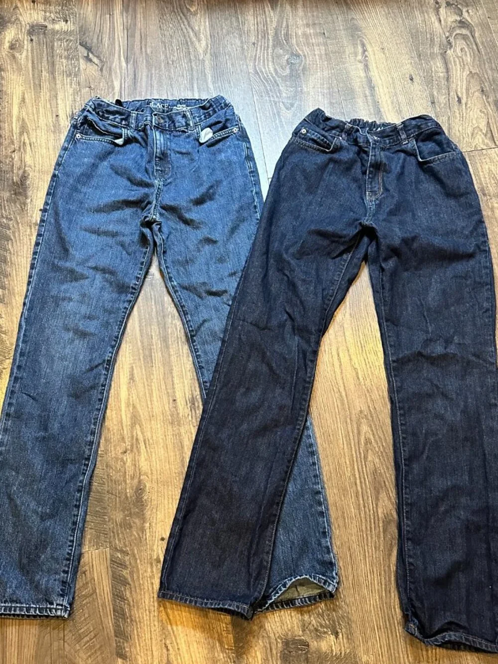 GUC 2 Pairs Boy's The Children's Place Jeans Straight Leg Denim Blue, Size: 18